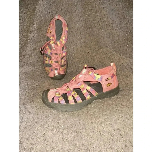 KEEN-Whisper-Sport Sandals-Salmon Rainbow-Size 36/5 US-Very Good - Picture 1 of 8